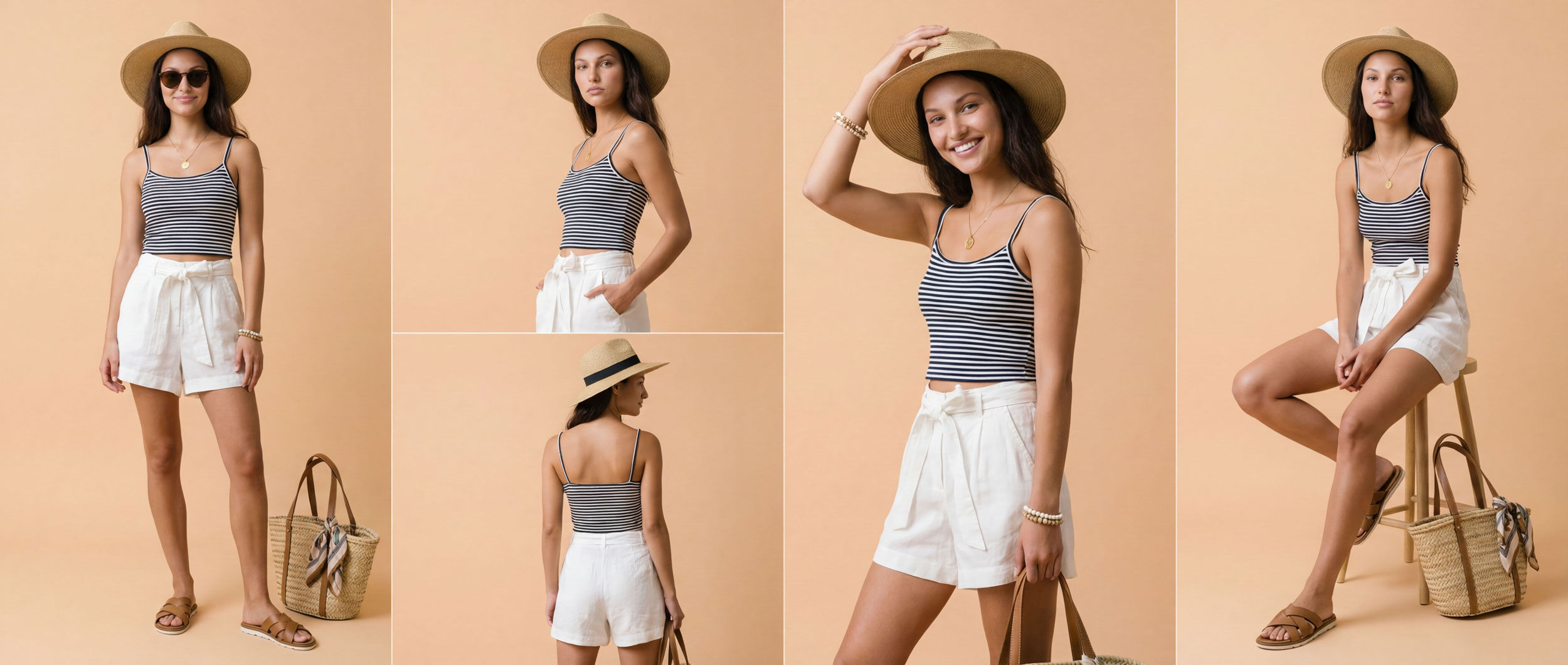 AI generated studio style apparel visualization on model for ecommerce catalog